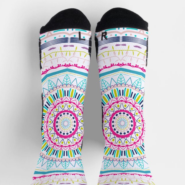 colourful mandala socks (Top)