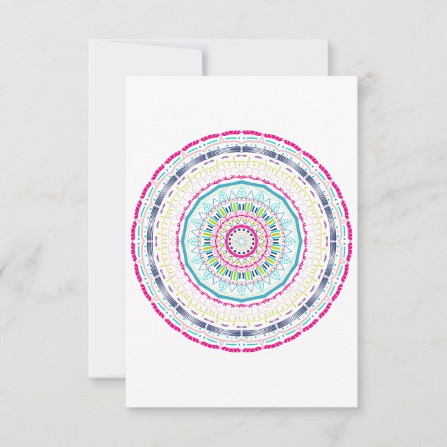 colourful mandala thank you card (Front)