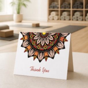 Colourful Mandala Thank You Card
