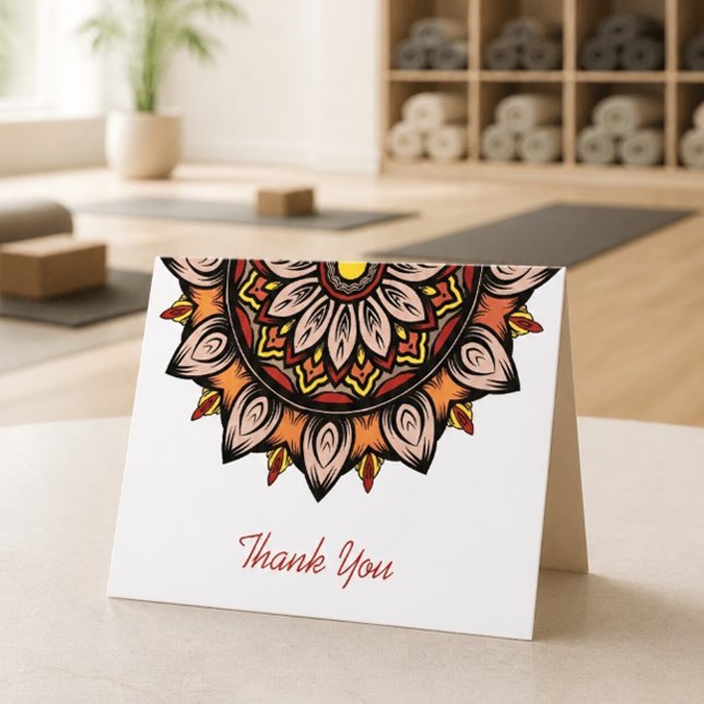 Colourful Mandala Thank You Card (Creator Uploaded)