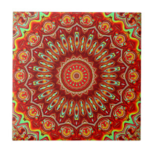 colourful mandala tile