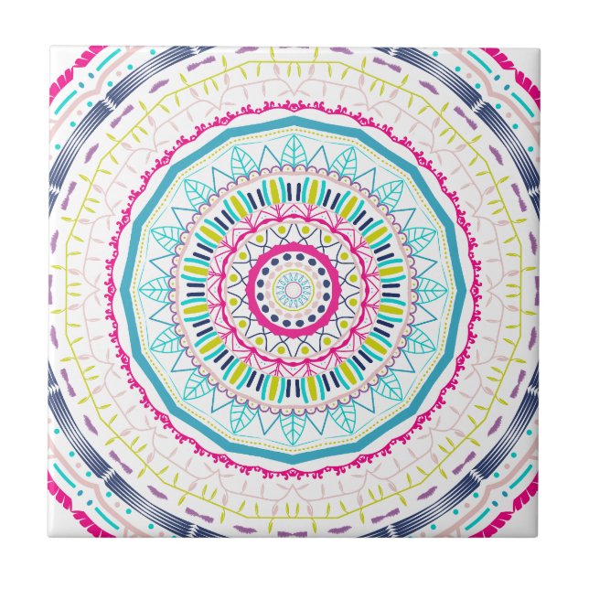 colourful mandala tile (Front)