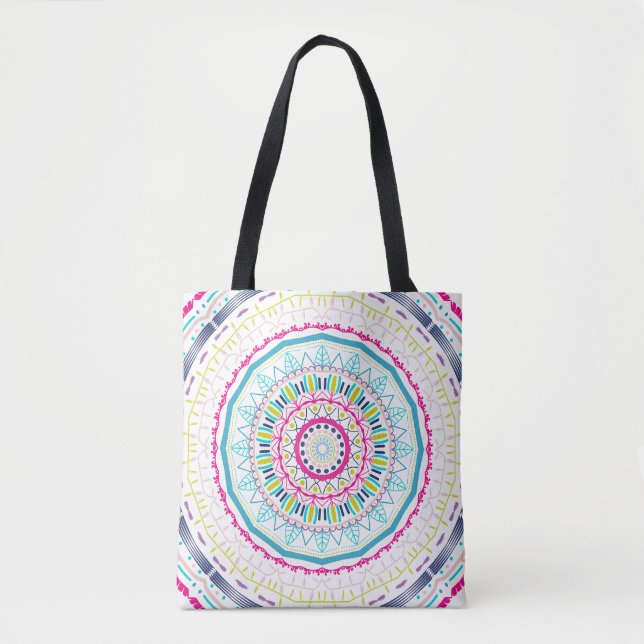 colourful mandala tote bag (Front)