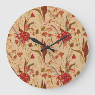 Colourful mandala, vintage ethnic pattern. large clock