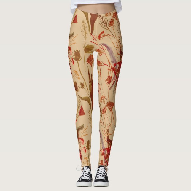 Colourful mandala, vintage ethnic pattern. leggings (Front)