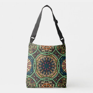 Colourful Mandala: Vintage Floral Hand Drawn Crossbody Bag