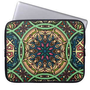 Colourful Mandala: Vintage Floral Hand Drawn Laptop Sleeve