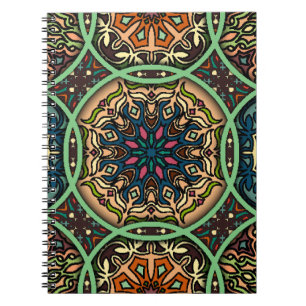 Colourful Mandala: Vintage Floral Hand Drawn Notebook