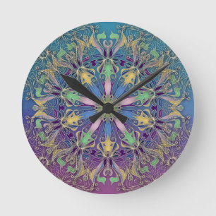 Colourful Mandala Wall Clock
