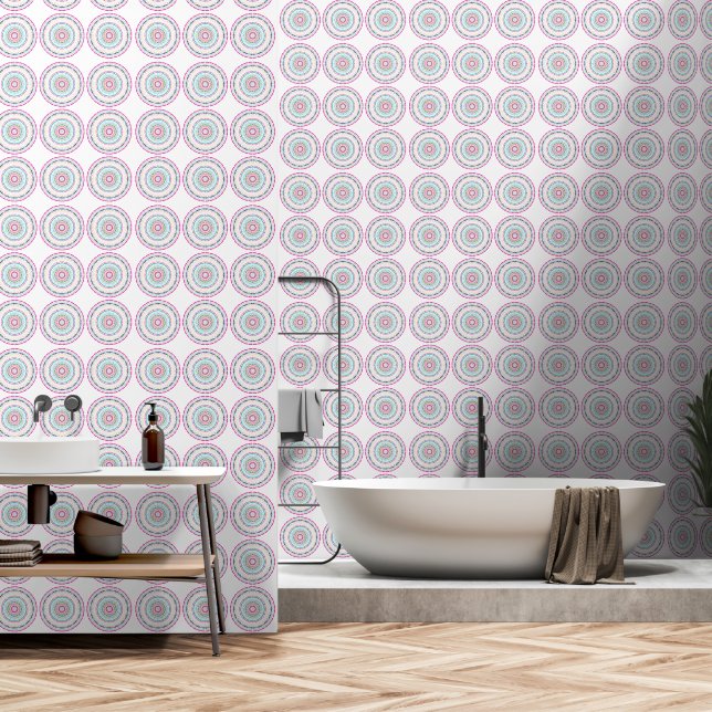 colourful mandala wallpaper (Bathroom)