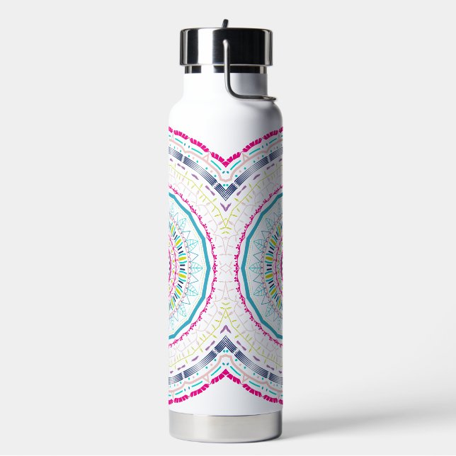 colourful mandala water bottle (Left)