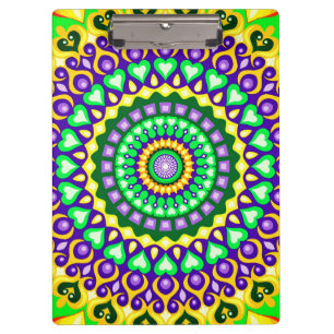 Colourful mandala with vibrant colours clipboard