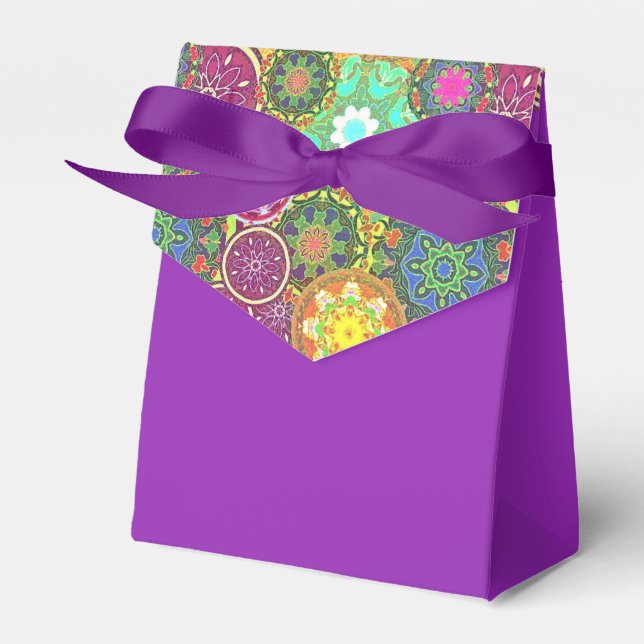 Colourful Mandalas Favour Box (Front Side)