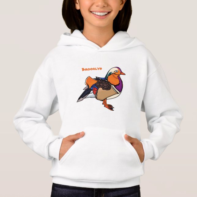 Colourful mandarin duck illustration  (Front)