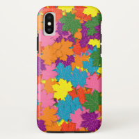 Colourful maple leaves pattern