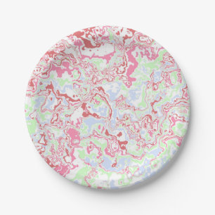 Colourful Marble 2 Paper Plate