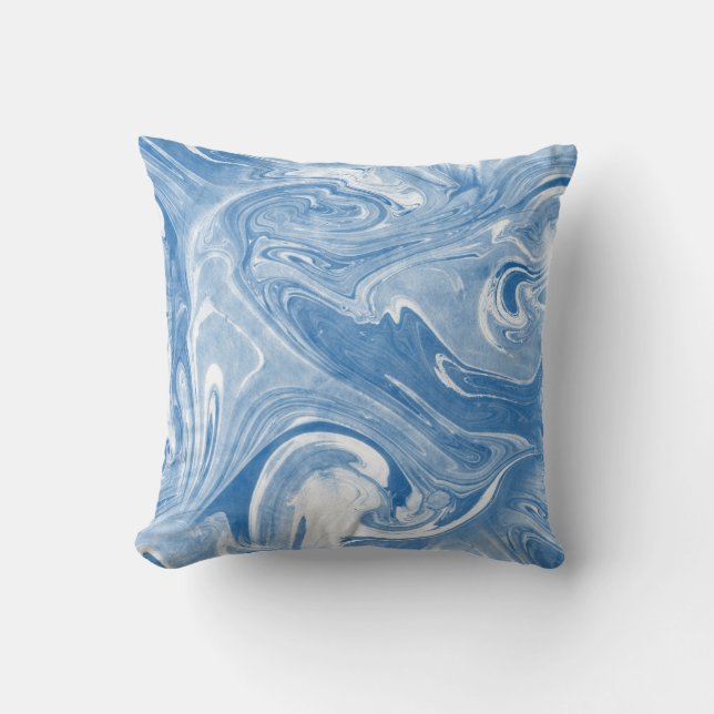 Colourful Marble Art Pattern. Cushion (Front)