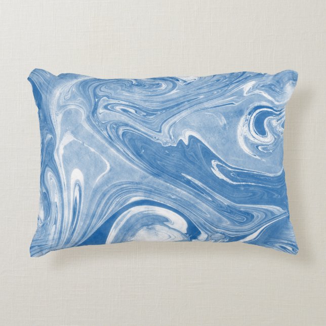 Colourful Marble Art Pattern. Decorative Cushion (Front)