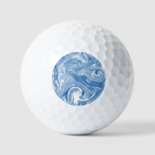 Colourful Marble Art Pattern. Golf Balls
