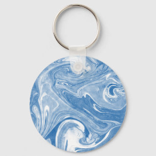 Colourful Marble Art Pattern. Key Ring