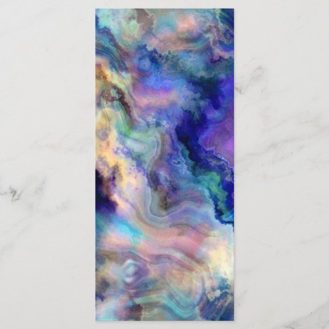 Colourful marble menu (Front)
