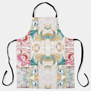 Colourful marble pattern apron