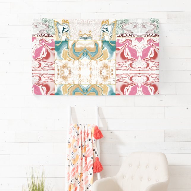 Colourful marble pattern banner (Insitu)