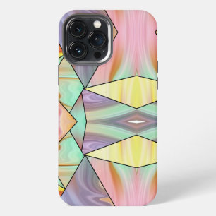 Colourful Marble pink purple blue Modern Aesthetic iPhone 13 Pro Max Case