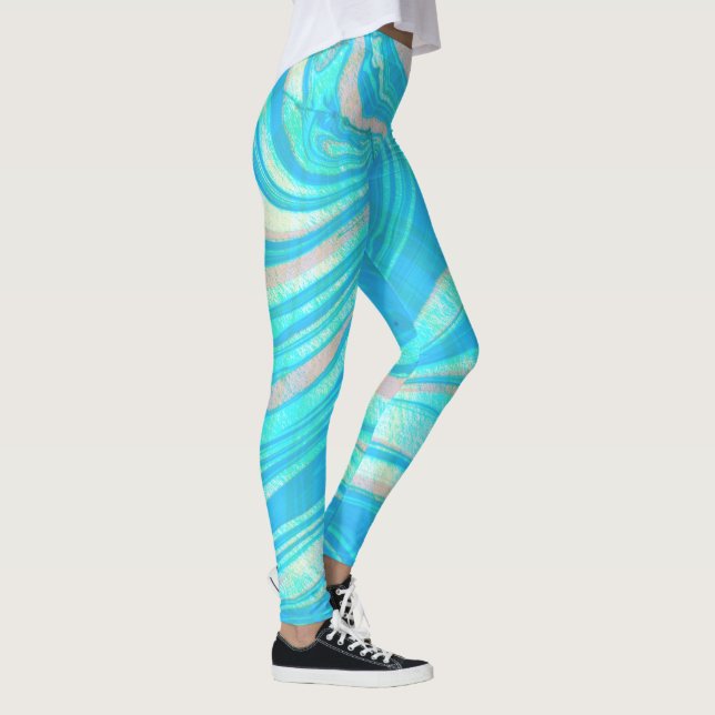 Colourful Marble Stone Leggings (Right)