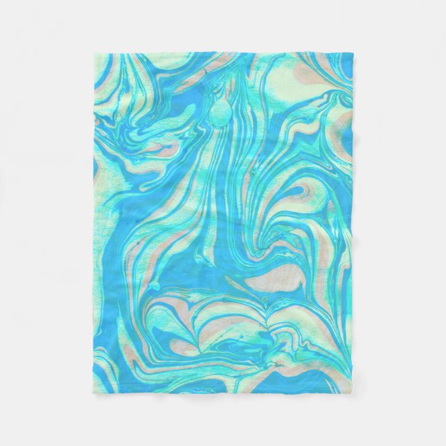 Colourful Marble Stone Pattern Fleece Blanket (Front)