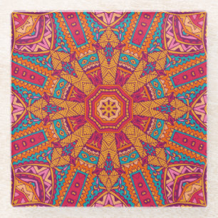 Colourful marble texture, high-resolution interior glass coaster
