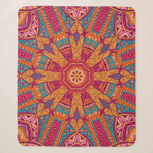 Colourful marble texture, high-resolution interior sherpa blanket (Front)