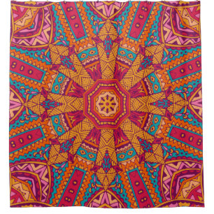 Colourful marble texture, high-resolution interior shower curtain