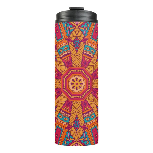 Colourful marble texture, high-resolution interior thermal tumbler (Front)