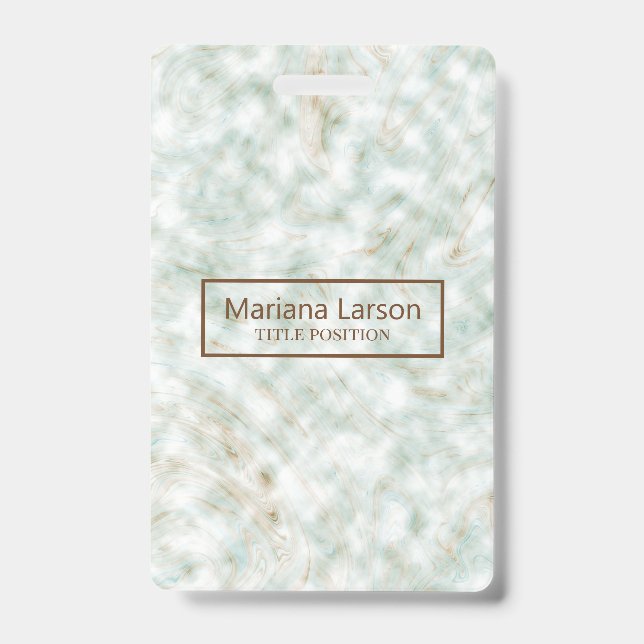 Colourful Marbled ID Badge (Front)