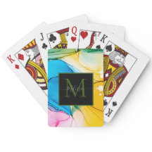 Colourful Marbled Monogram Name