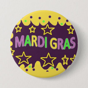Colourful Mardi Gras 7.5 Cm Round Badge