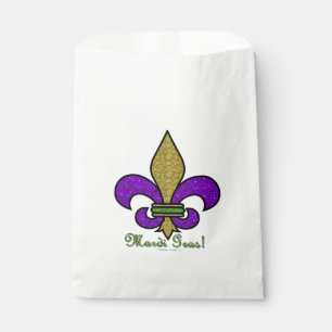 Colourful Mardi Gras Fleur De Lis Favour Bags