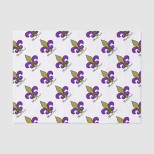 Colourful Mardi Gras Fleur De Lis Tissue Paper