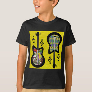 Colourful Mardi Gras Guitars T-Shirt