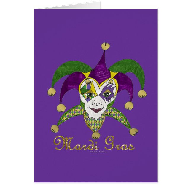 Colourful Mardi Gras Jesters Mask (Front)