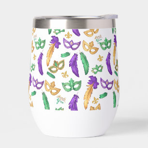 Colourful Mardi Gras patterned