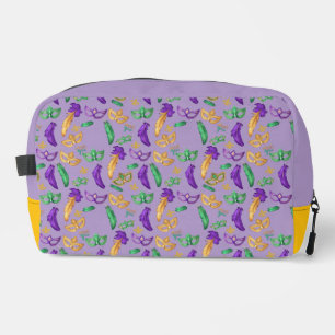 Colourful Mardi Gras patterned Dopp Kit