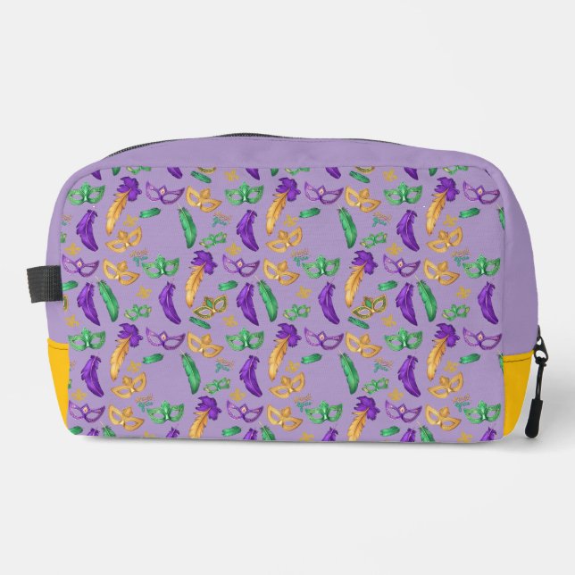 Colourful Mardi Gras patterned  Dopp Kit (Front)
