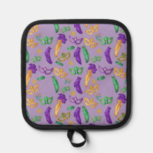 Colourful Mardi Gras patterned  Pot Holder