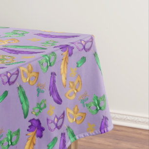 Colourful Mardi Gras patterned  Tablecloth