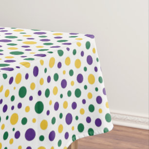 Colourful Mardi Gras polka dot Tablecloth