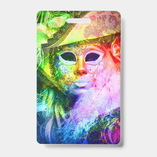 Colourful Masquerade ID Badge