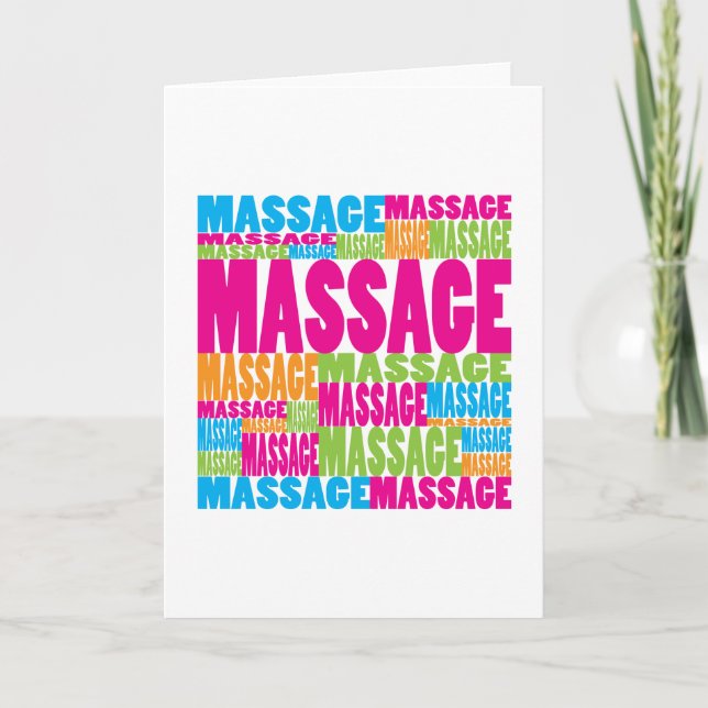 Colourful Massage Card (Front)