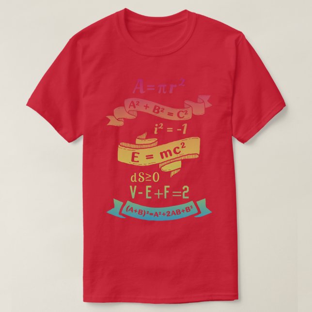 Colourful Math Science T-Shirt (Design Front)